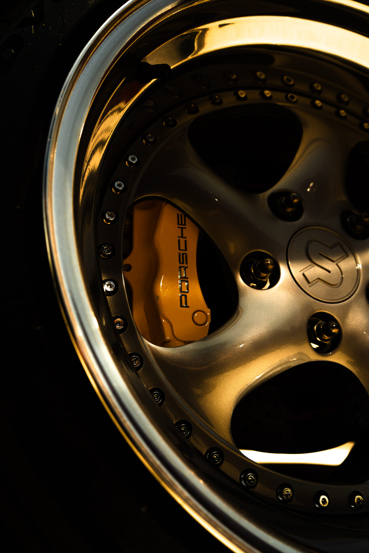 Gold BBS wheel detail